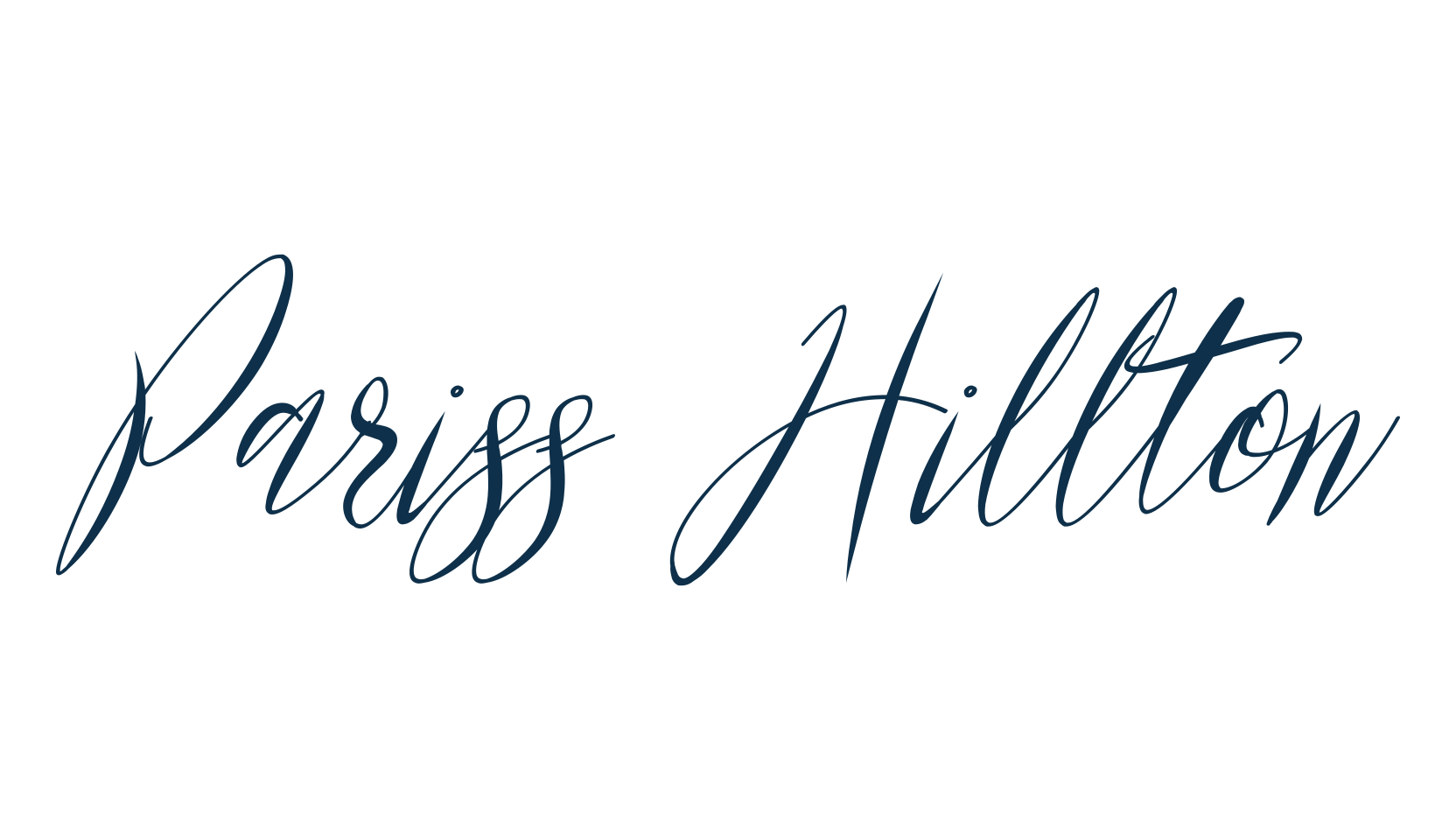 Pariss Hillton, script calligraphy fancy decorative font preview