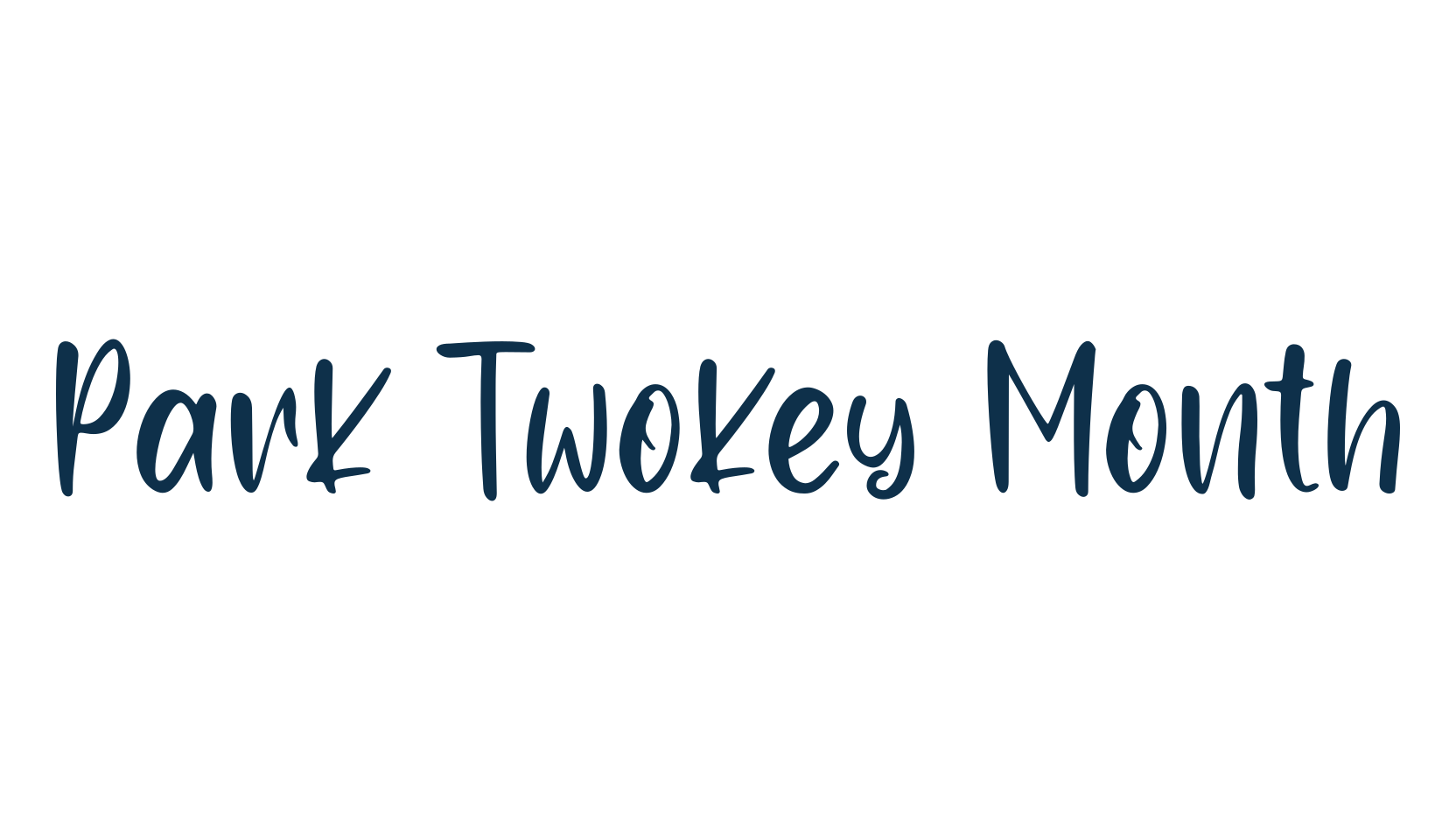 Park Twokey Month, display market font preview