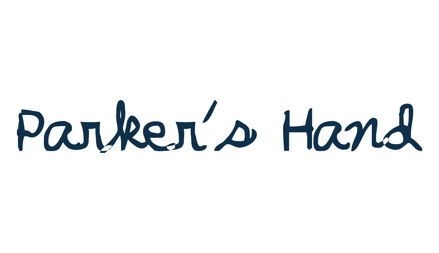 Parker's Hand, handwriting font preview
