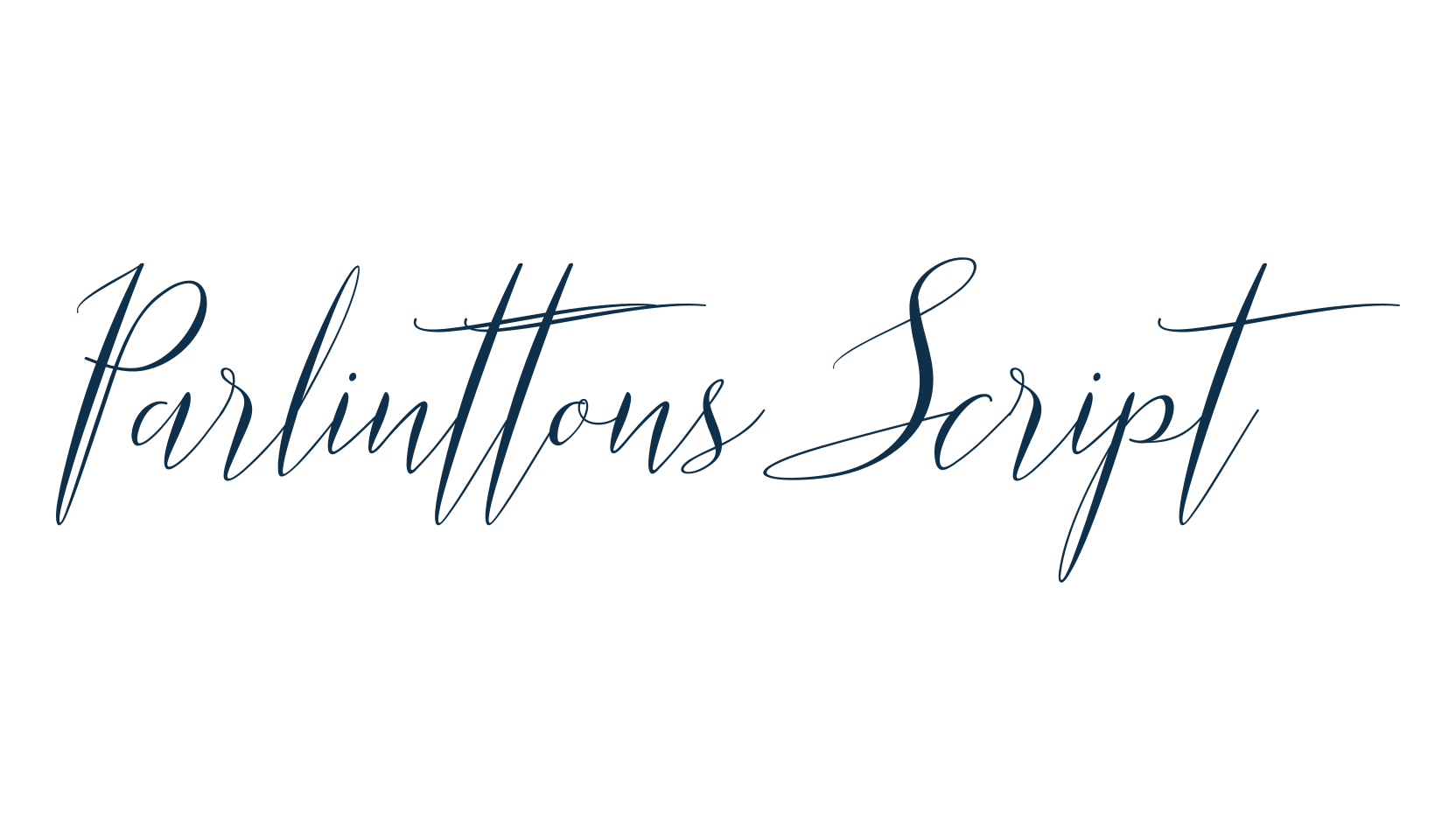 Parlinttons Script, calligraphy font preview