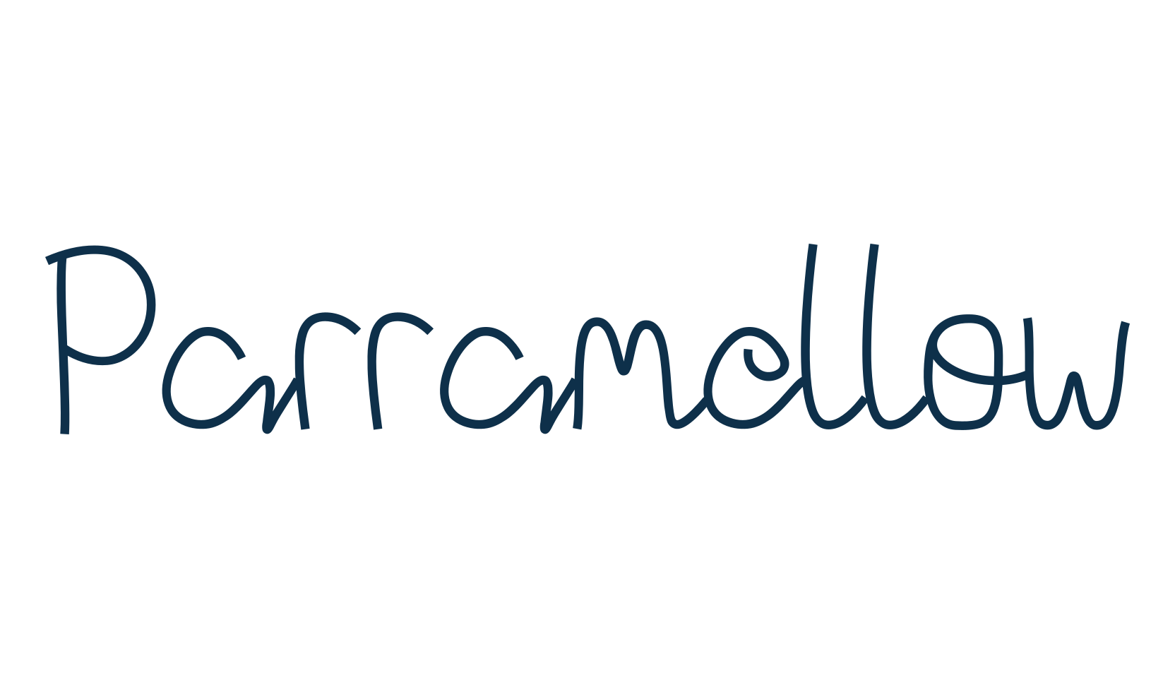 Parramellow, handwriting font preview