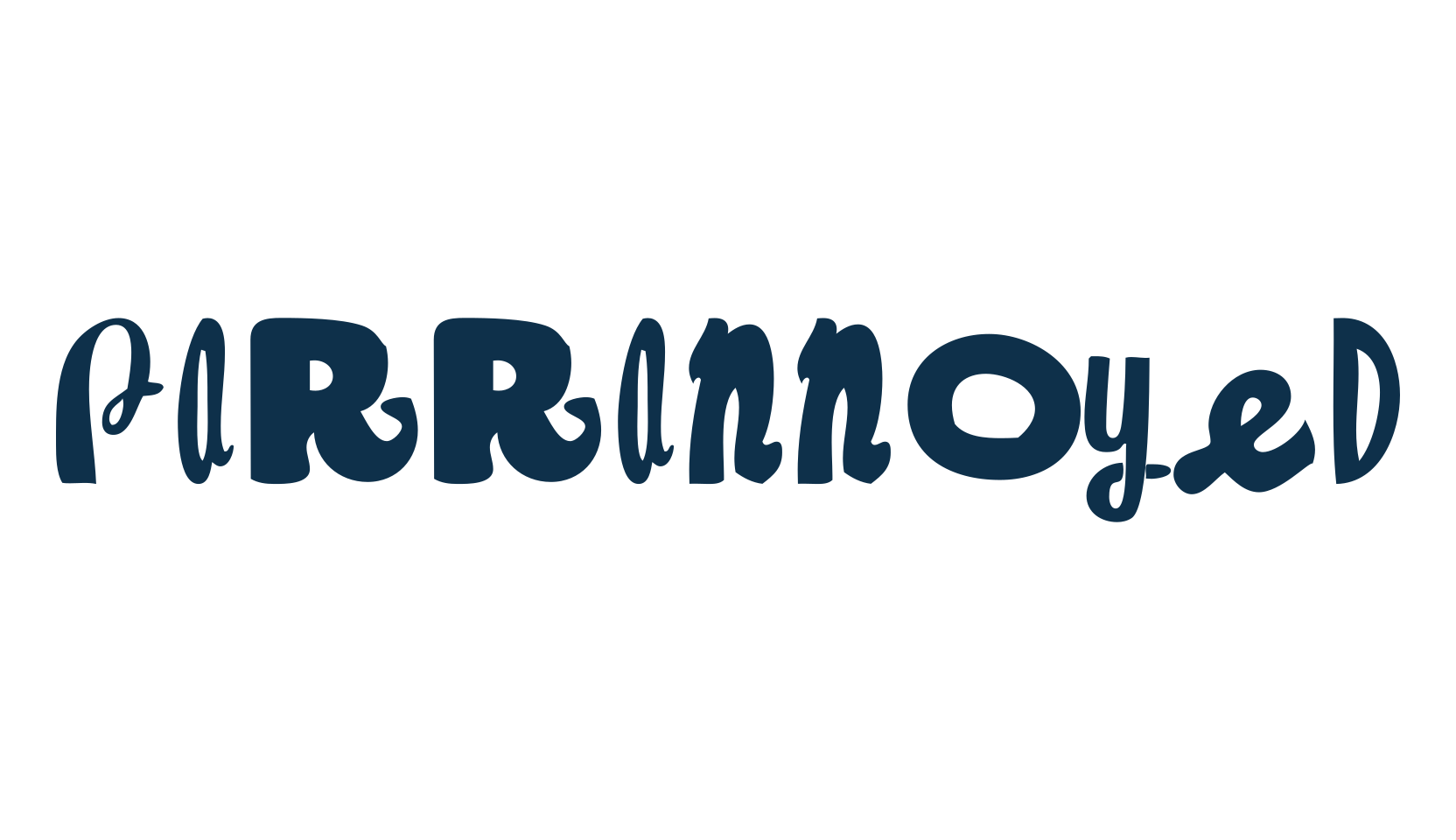 Parrannoyed, various font preview