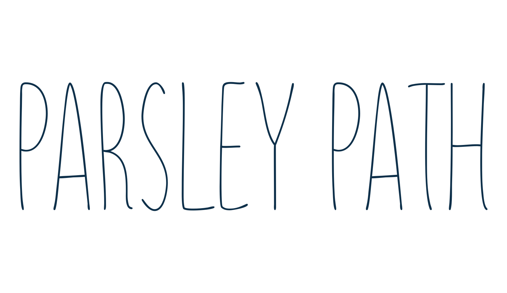 Parsley Path, handwriting font preview