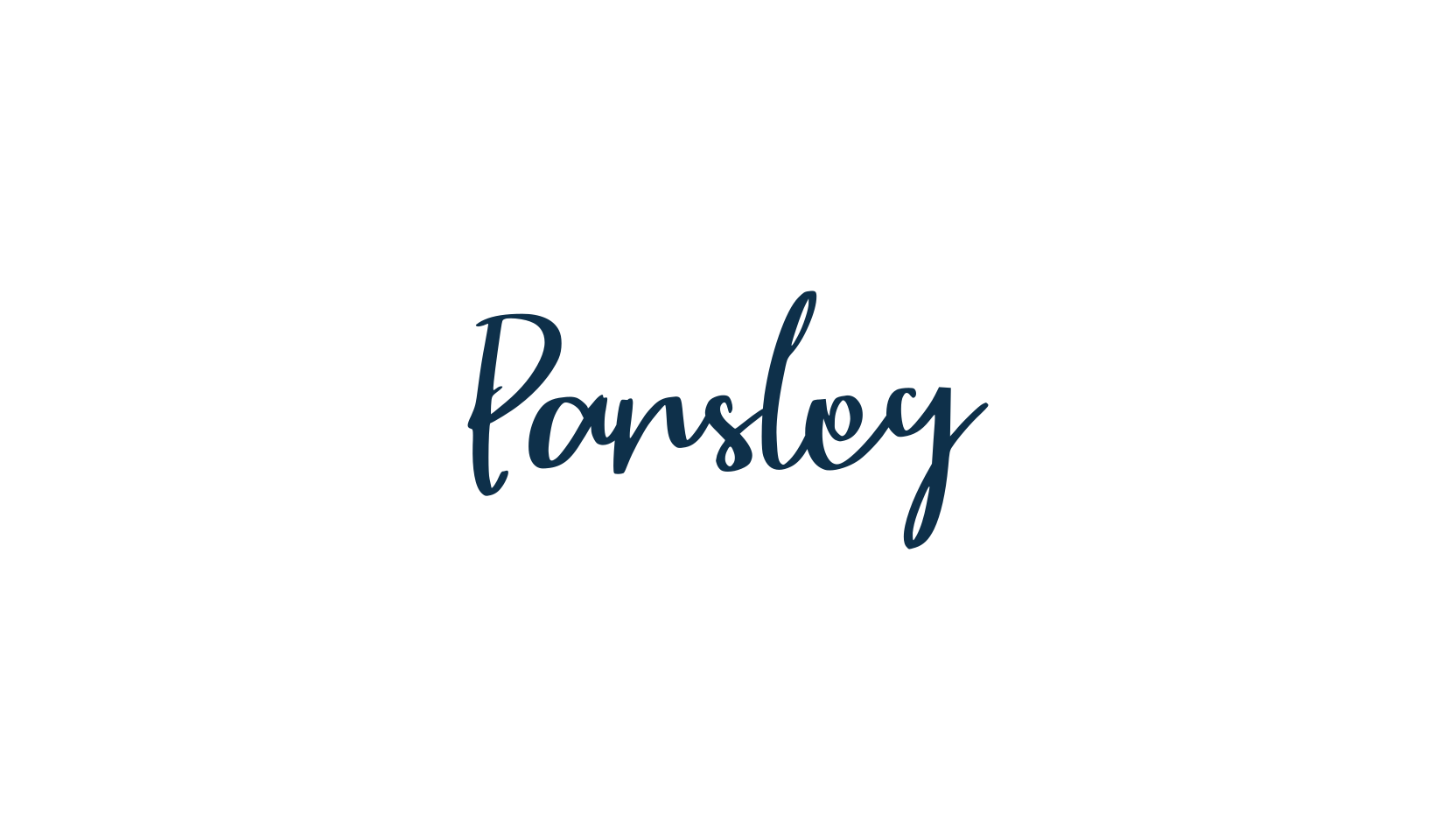 Parsley, script handwritten fancy decorative calligraphy font preview