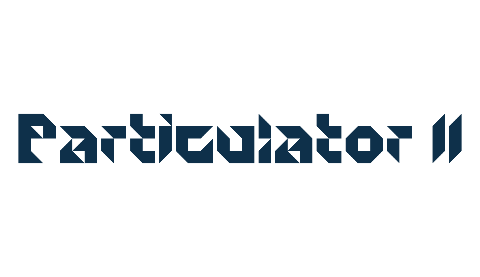 Particulator II, techno square sci-fi font preview