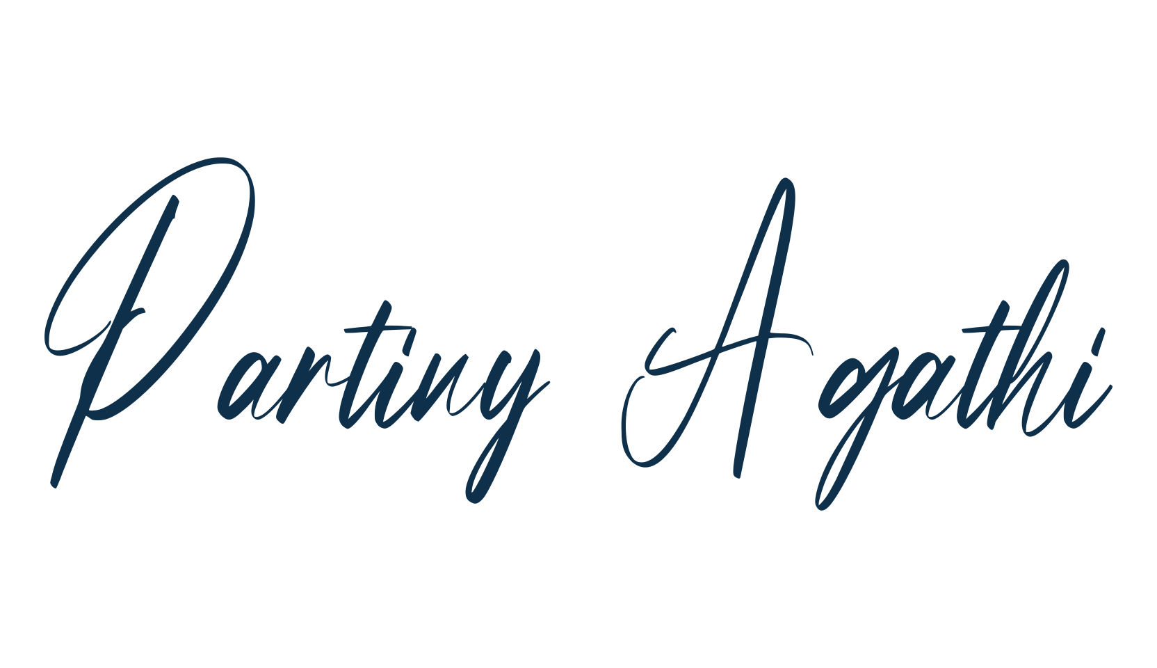 Partiny Agathi, script handwritten fancy decorative calligraphy font preview