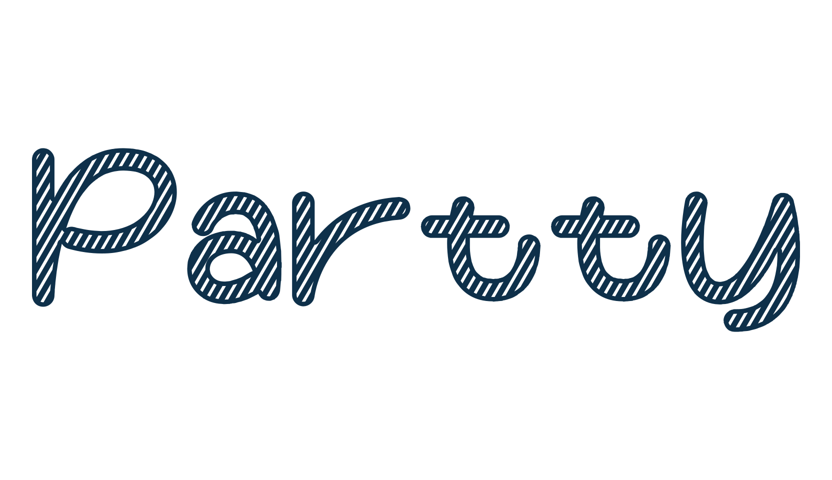 Partty, fancy cartoon decorative comic font preview