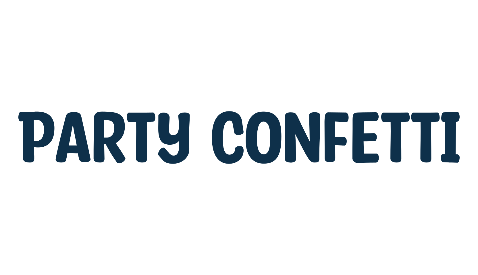 Party Confetti, fancy cartoon decorative font preview