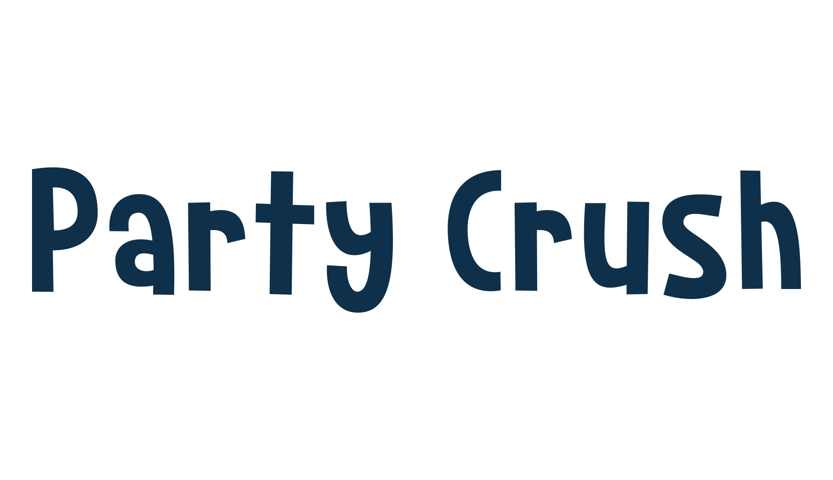 Party Crush, fancy cartoon decorative font preview
