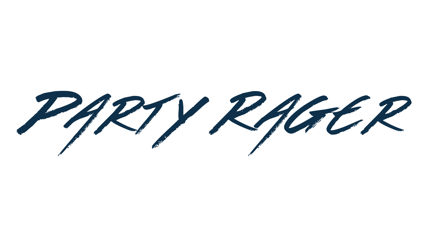 Party Rager, script brush fancy decorative calligraphy font preview
