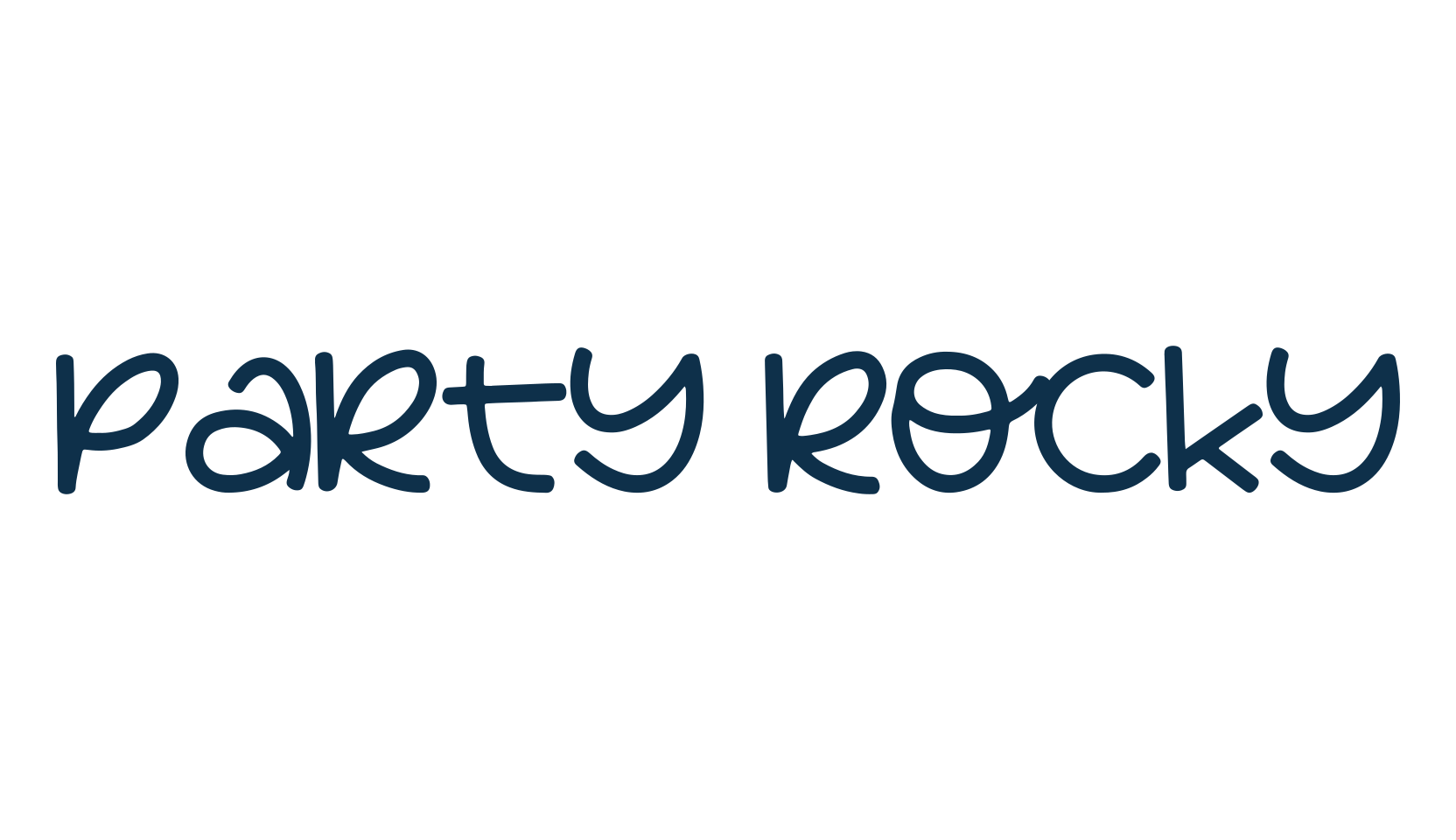 Party Rocky, fancy decorative font preview