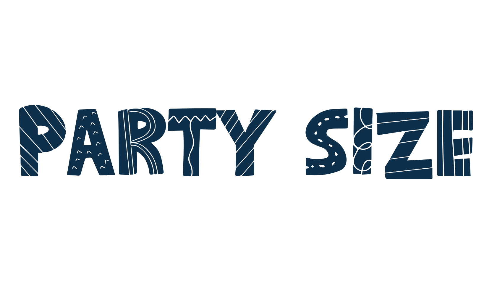 Party Size, fancy decorative font preview