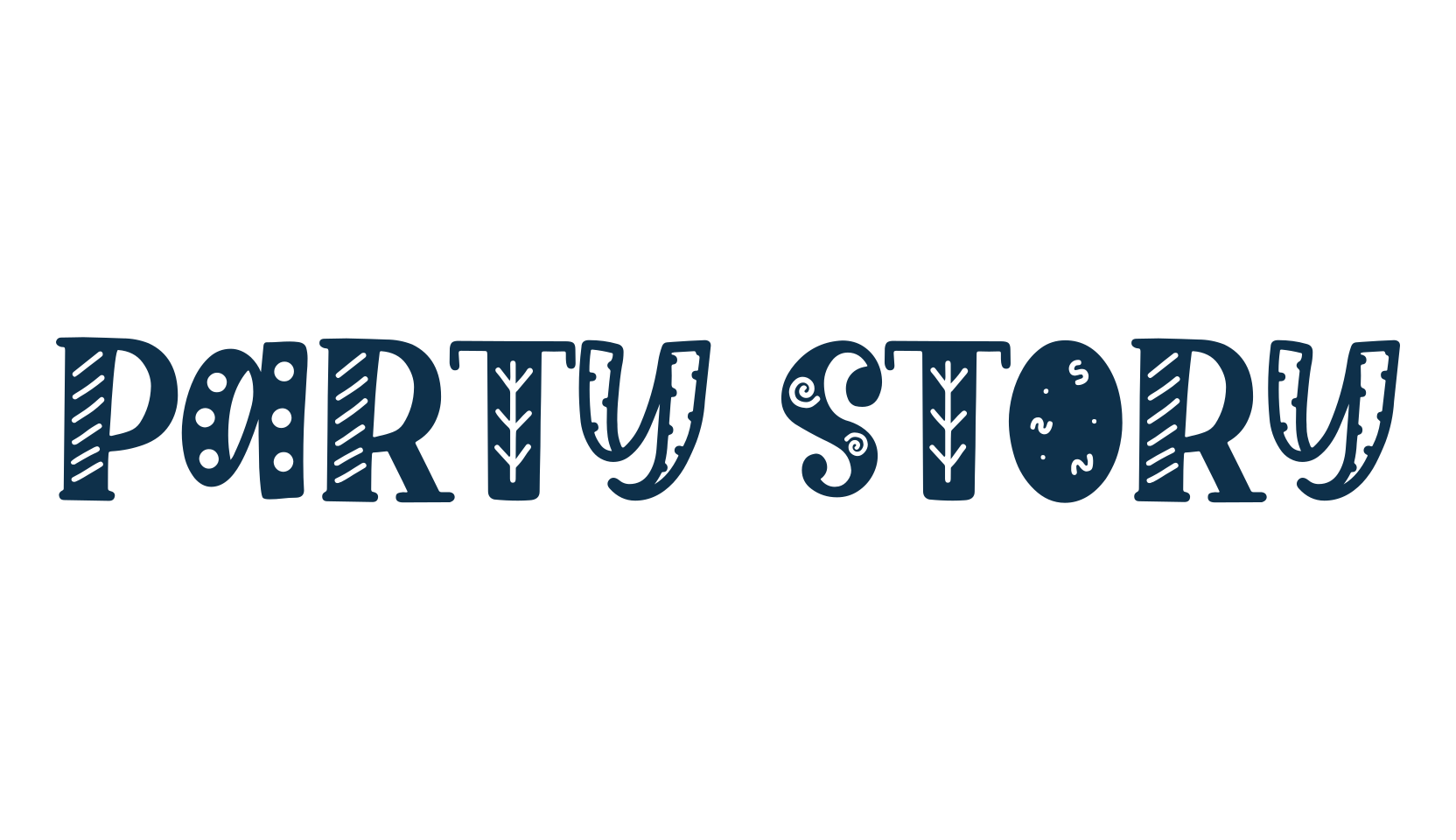 Party Story, fancy decorative font preview