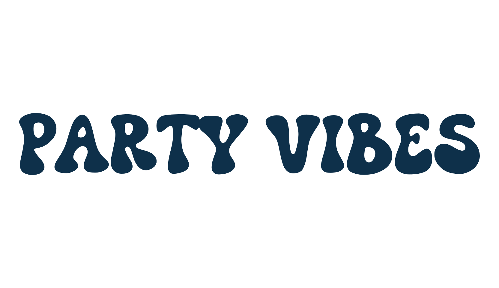 Party Vibes, fancy groovy decorative font preview