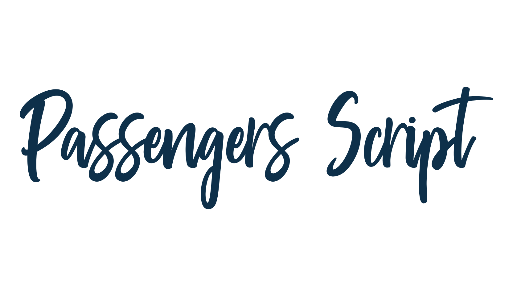 Passengers Script, brush font preview