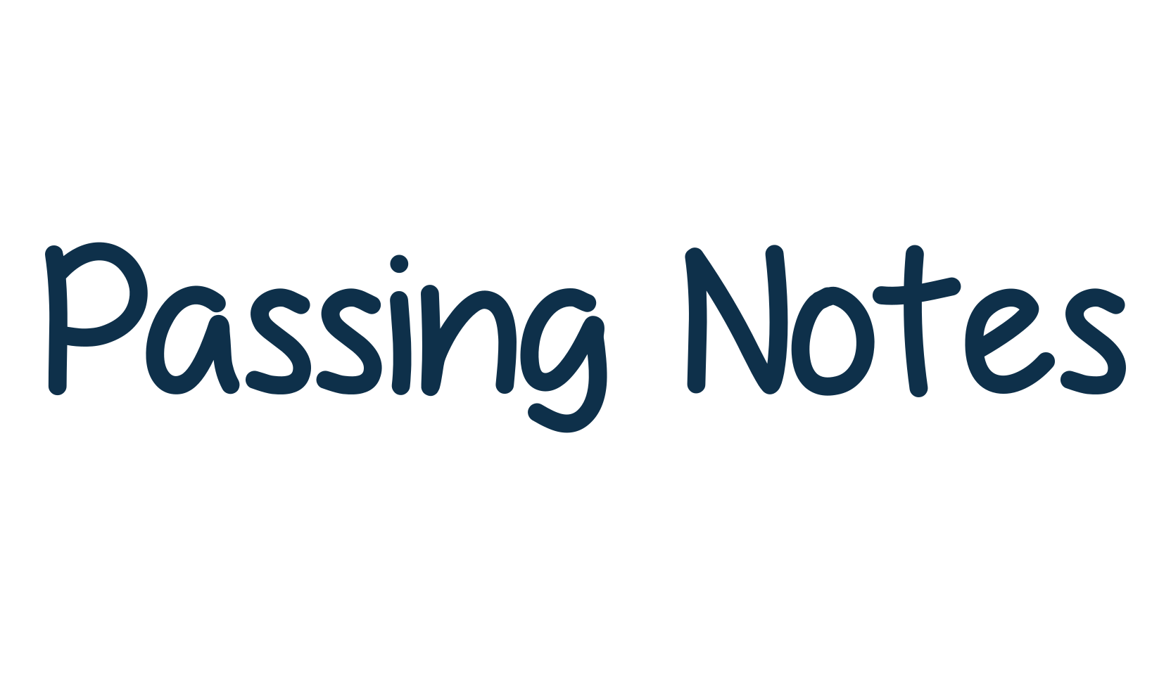 Passing Notes, handwriting font preview