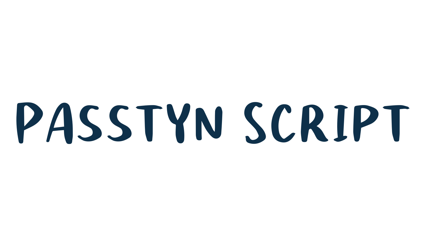 Passtyn Script, handwriting font preview