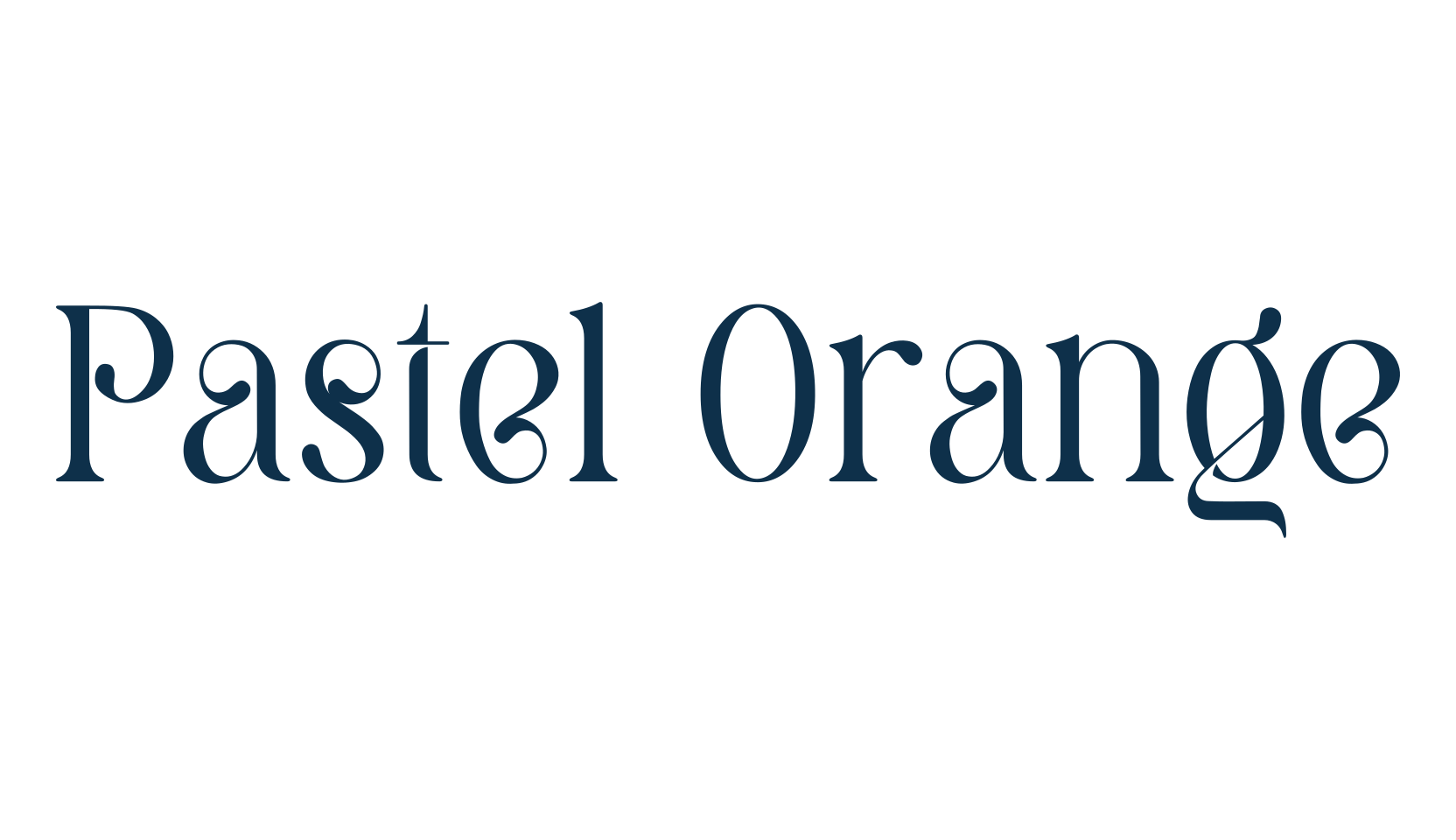 Pastel Orange, serif font preview