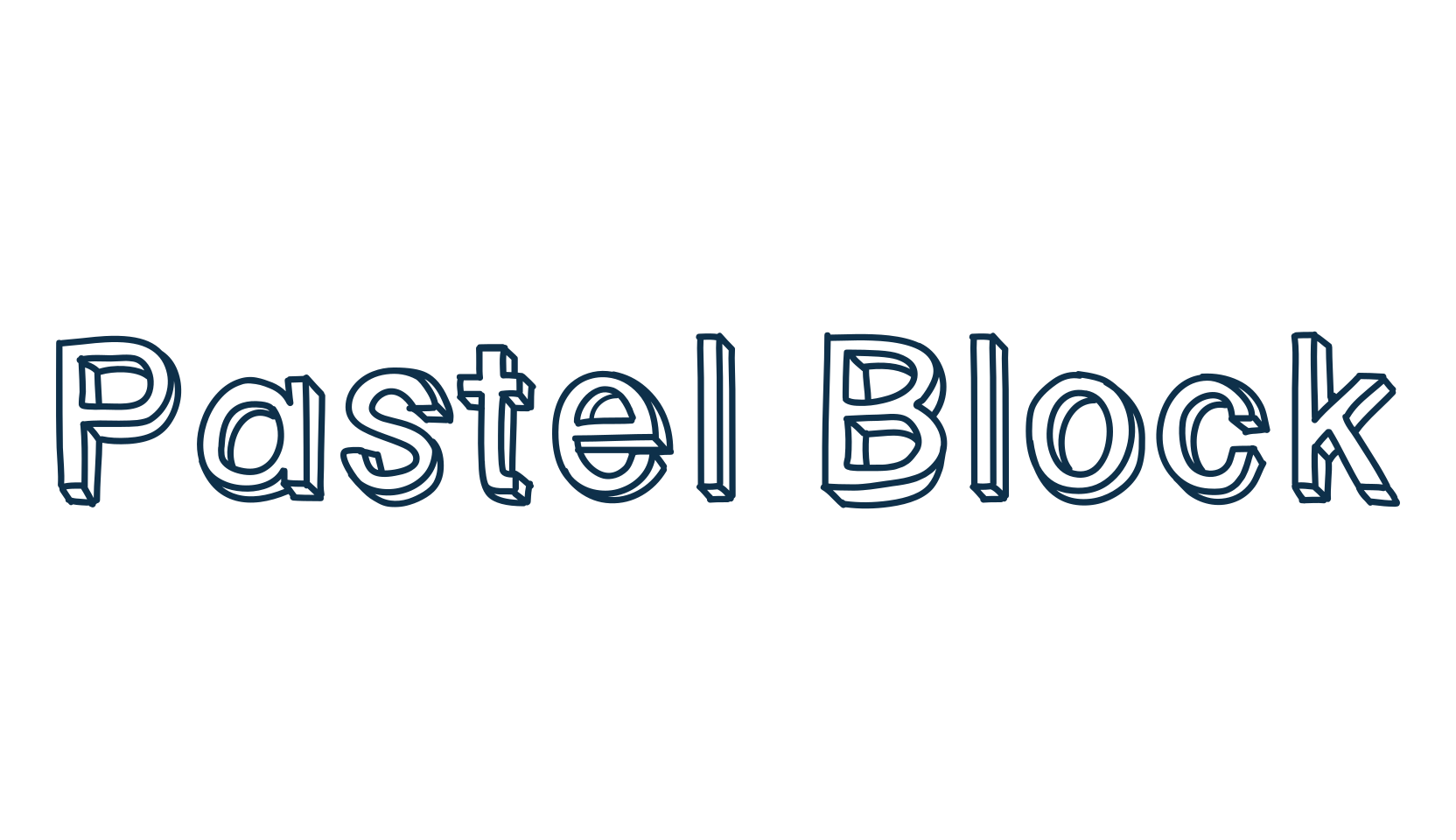 Pastel Block, various font preview