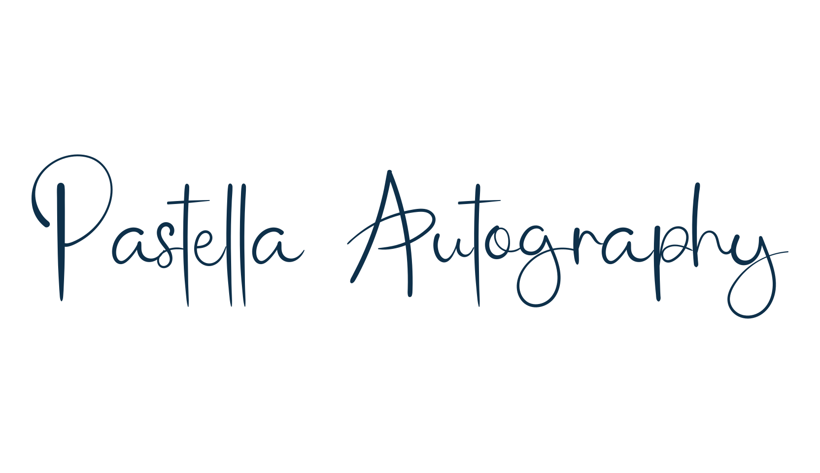 Pastella Autography, handwriting font preview
