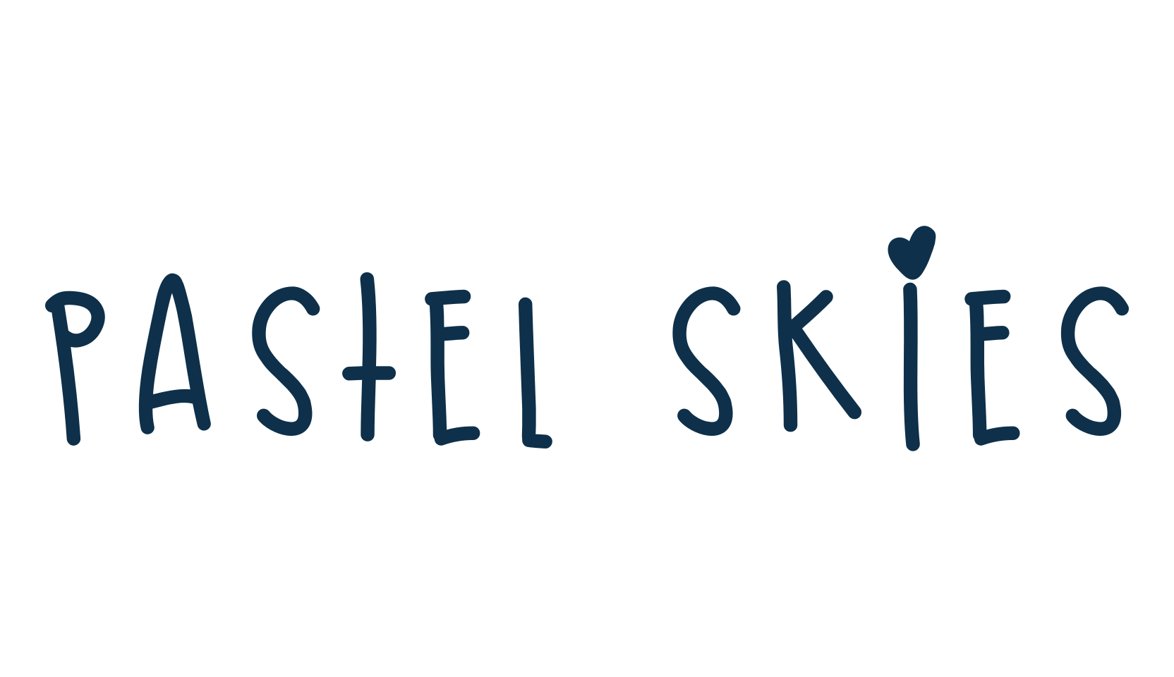 Pastel Skies, handwriting font preview