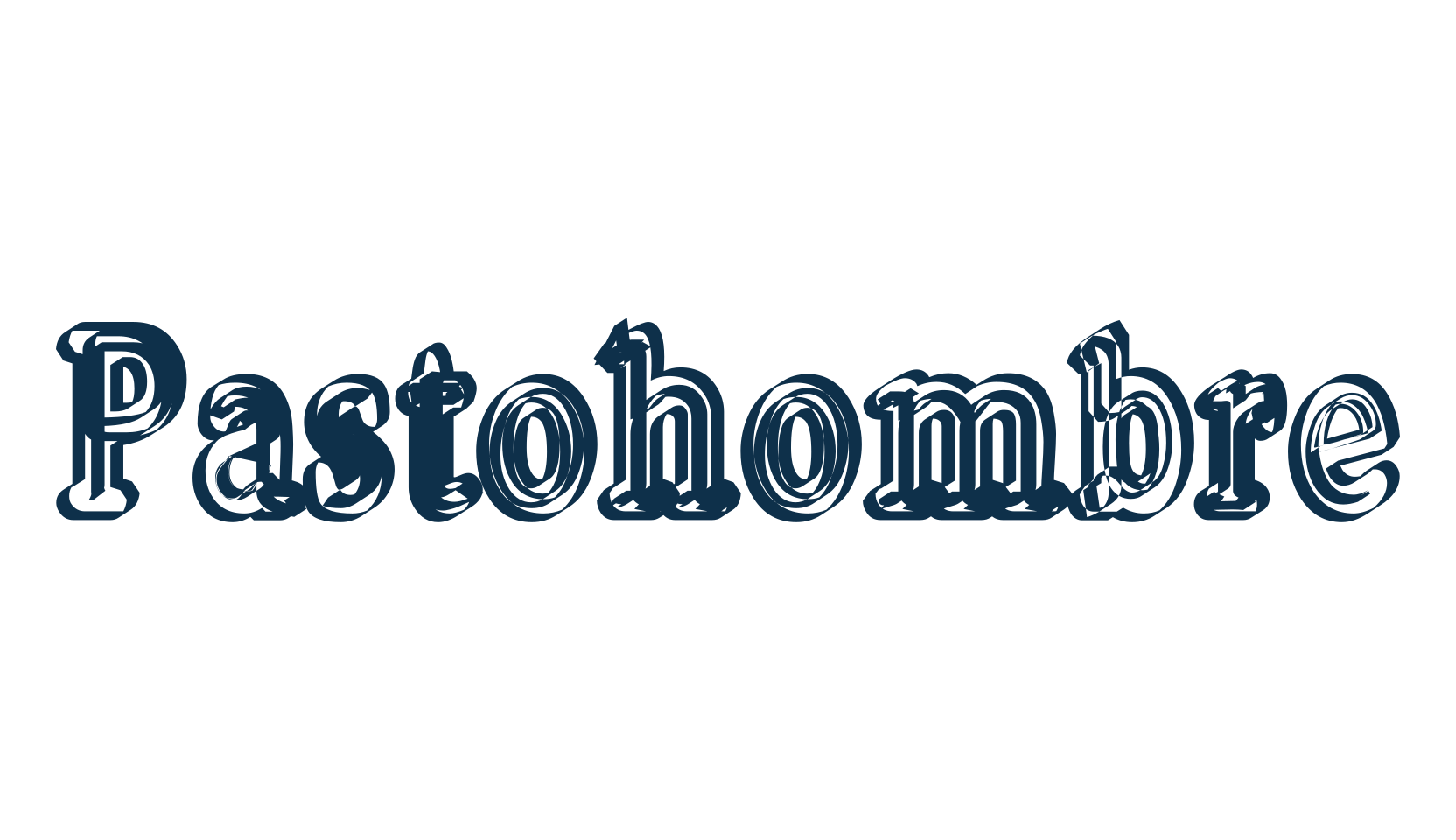 Pastohombre, fancy distorted decorative font preview