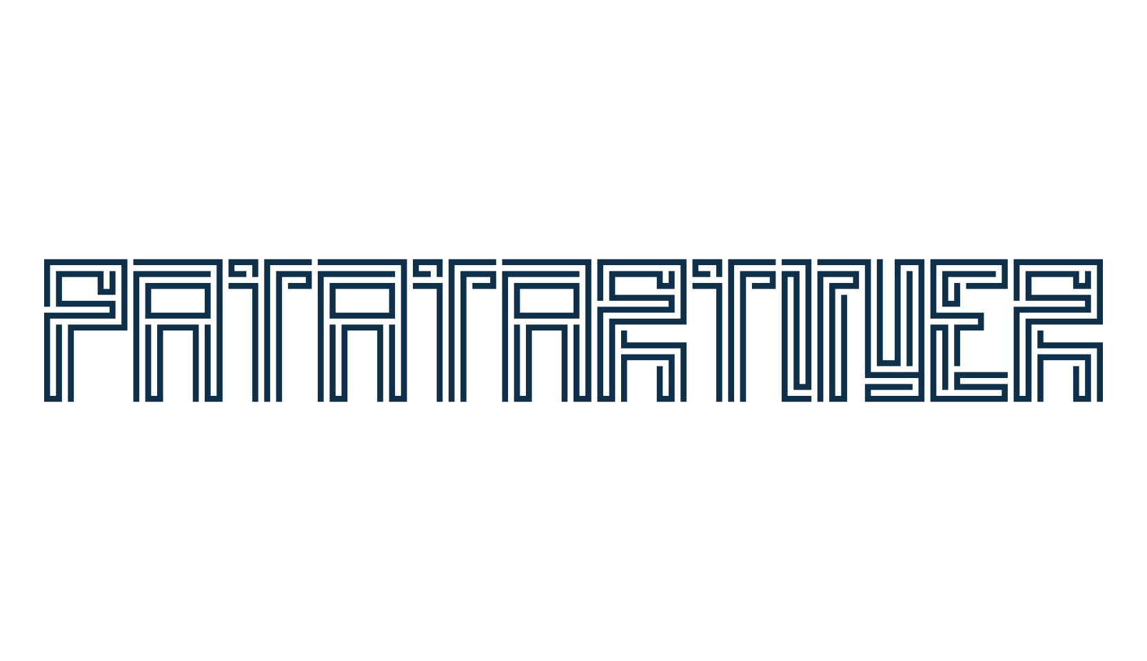 Patatartiner, fancy various techno sci-fi font preview