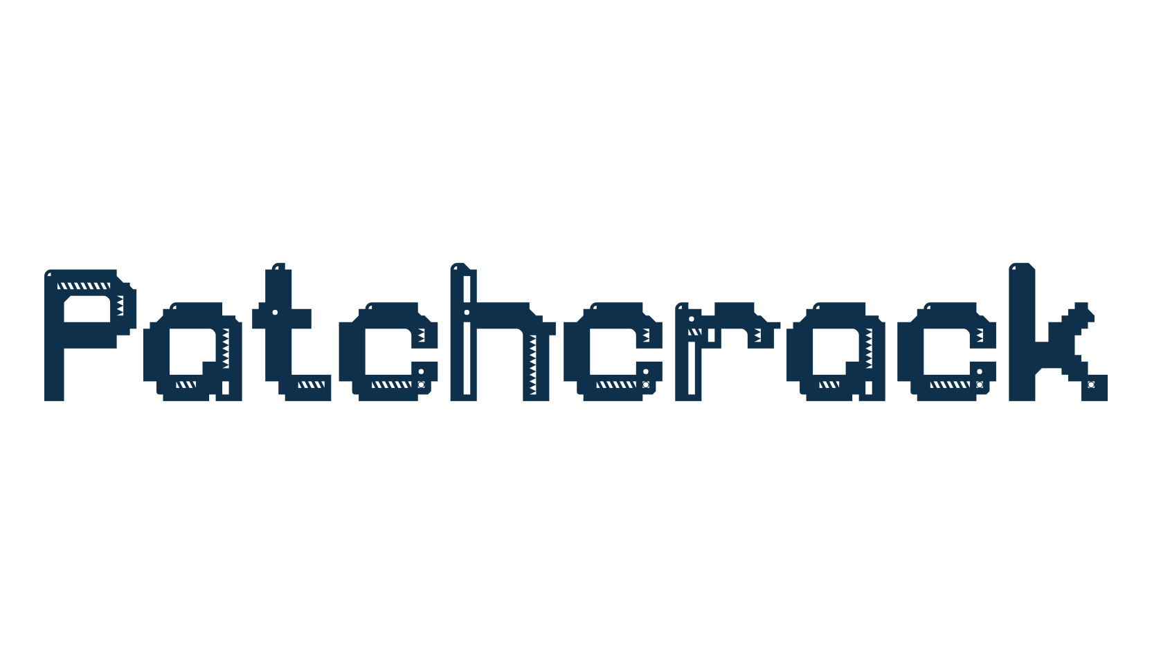 Patchcrack, decorative font preview