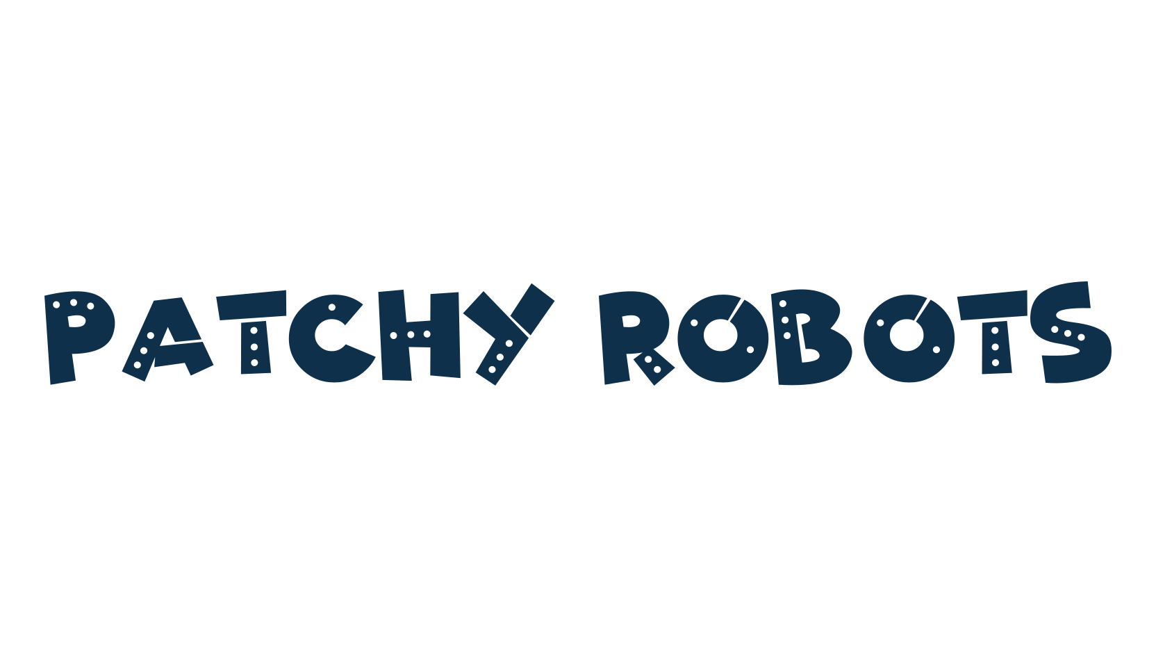 Patchy Robots, cartoon font preview