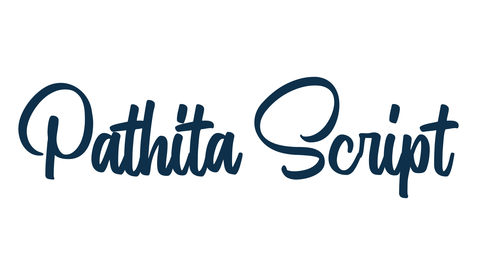 Pathita Script, display market font preview