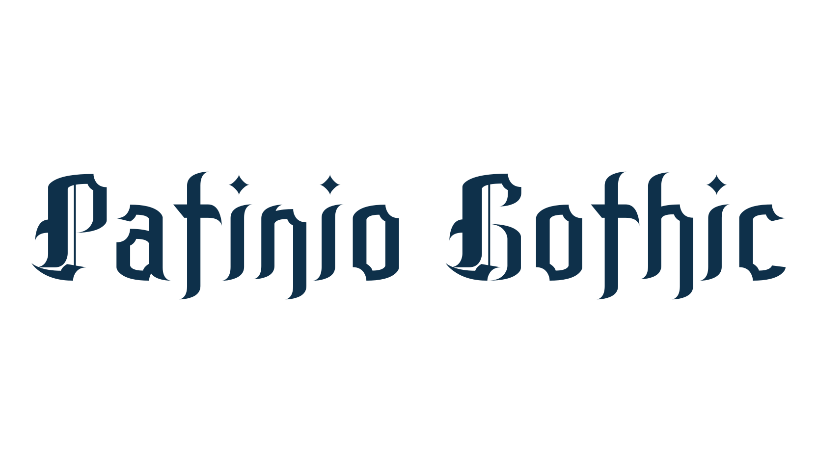 Patinio Gothic, gothic modern font preview