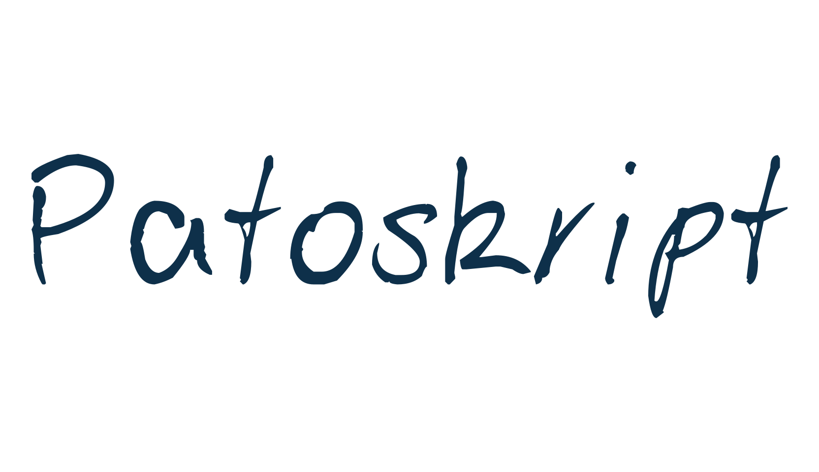 Patoskript, script handwritten fancy decorative calligraphy font preview