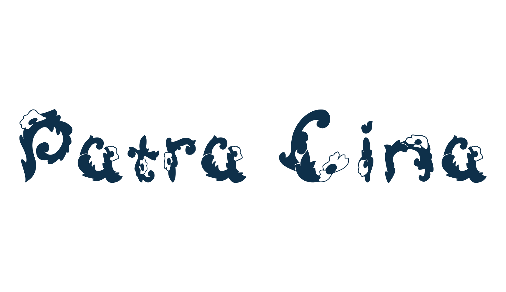 Patra Cina, decorative font preview