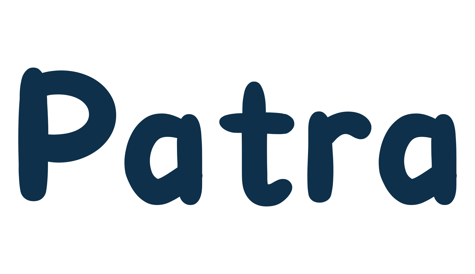 Patra, cartoon font preview