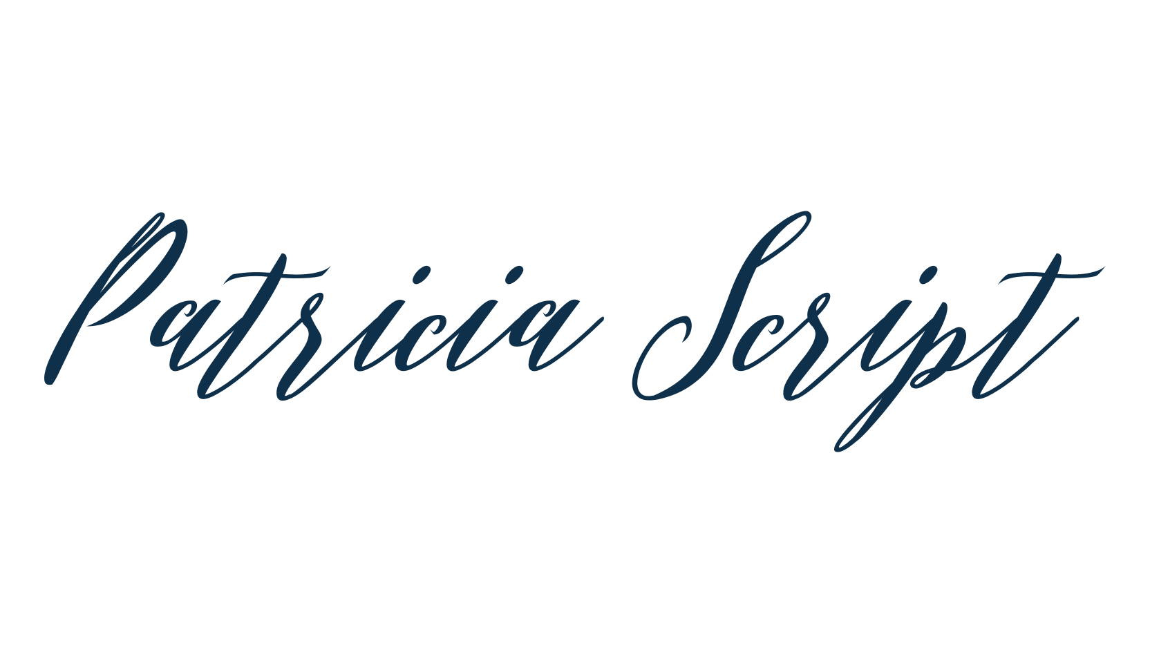 Patricia Script, calligraphy font preview