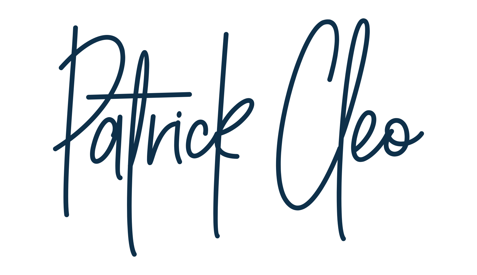 Patrick Cleo, script handwritten fancy decorative calligraphy font preview