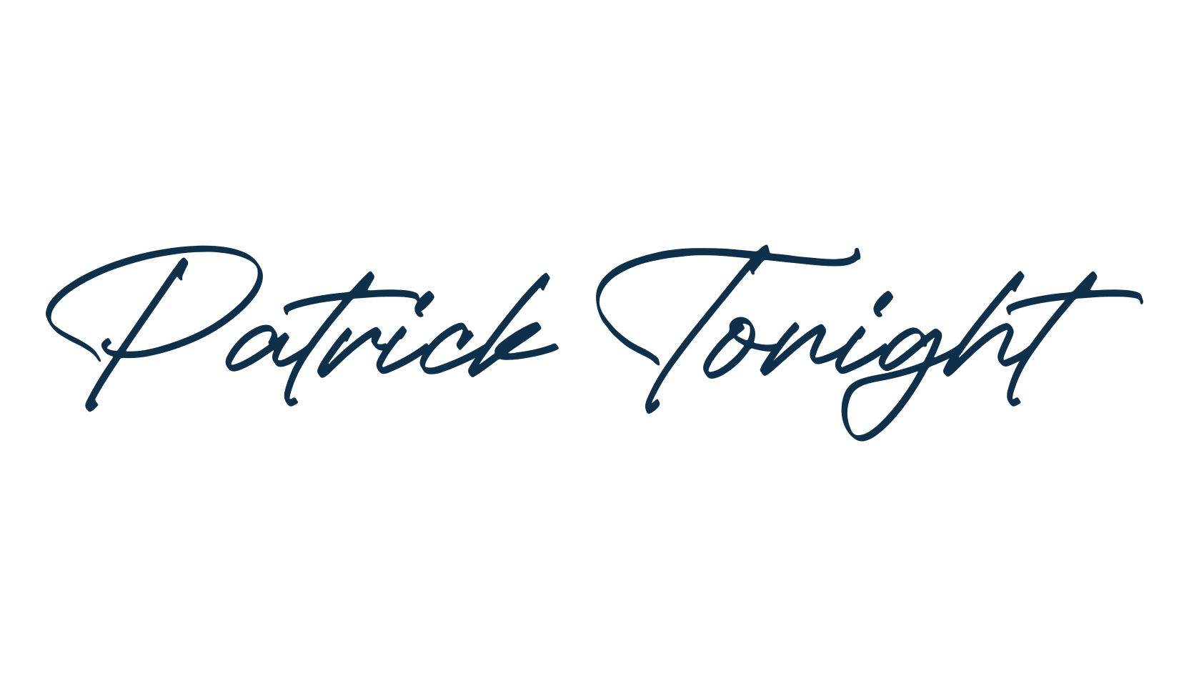 Patrick Tonight, script handwritten fancy decorative calligraphy font preview