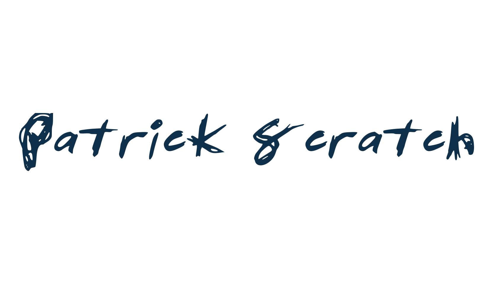 Patrick Scratch, trash font preview