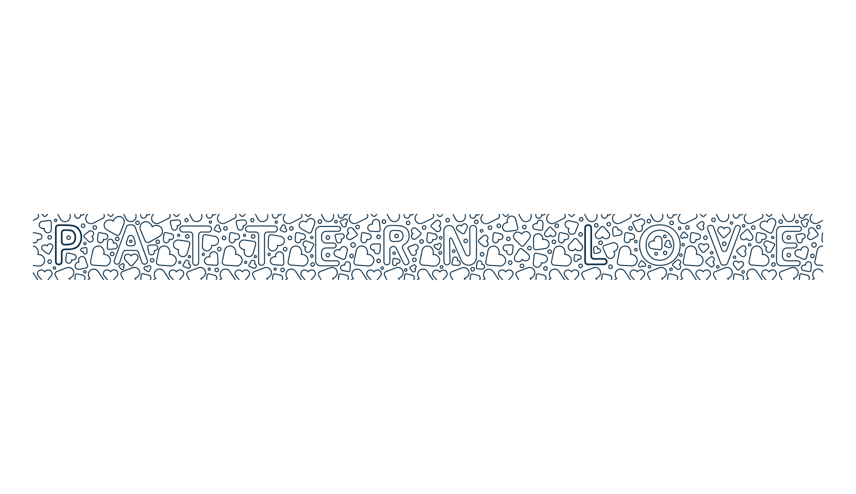 Pattern Love, display market font preview