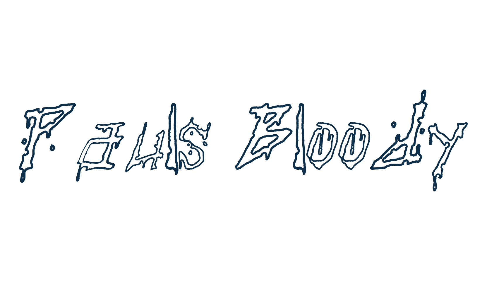 Pauls Bloody, holiday halloween fancy decorative horror font preview