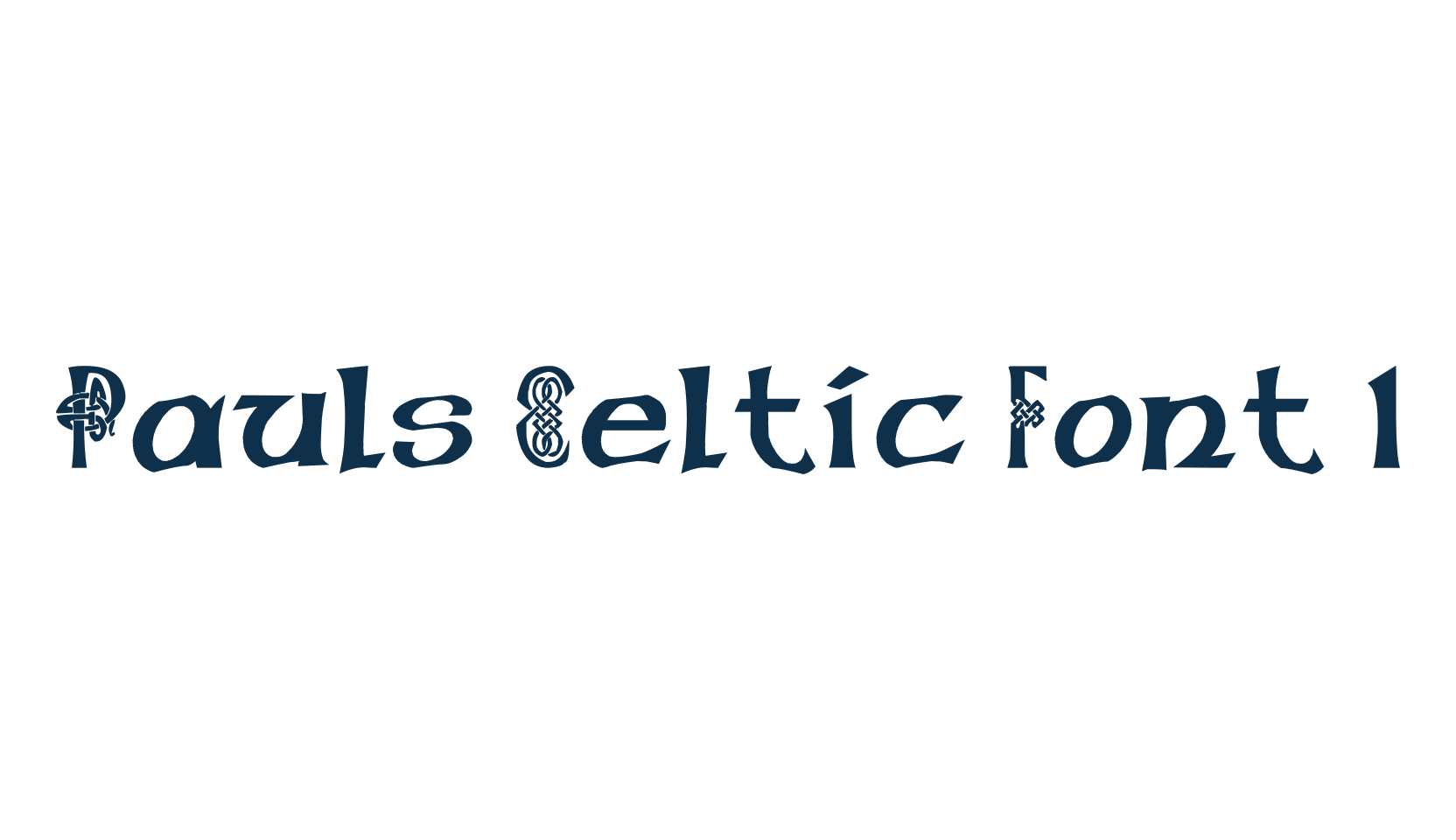 Pauls Celtic Font 1, gothic celtic font preview