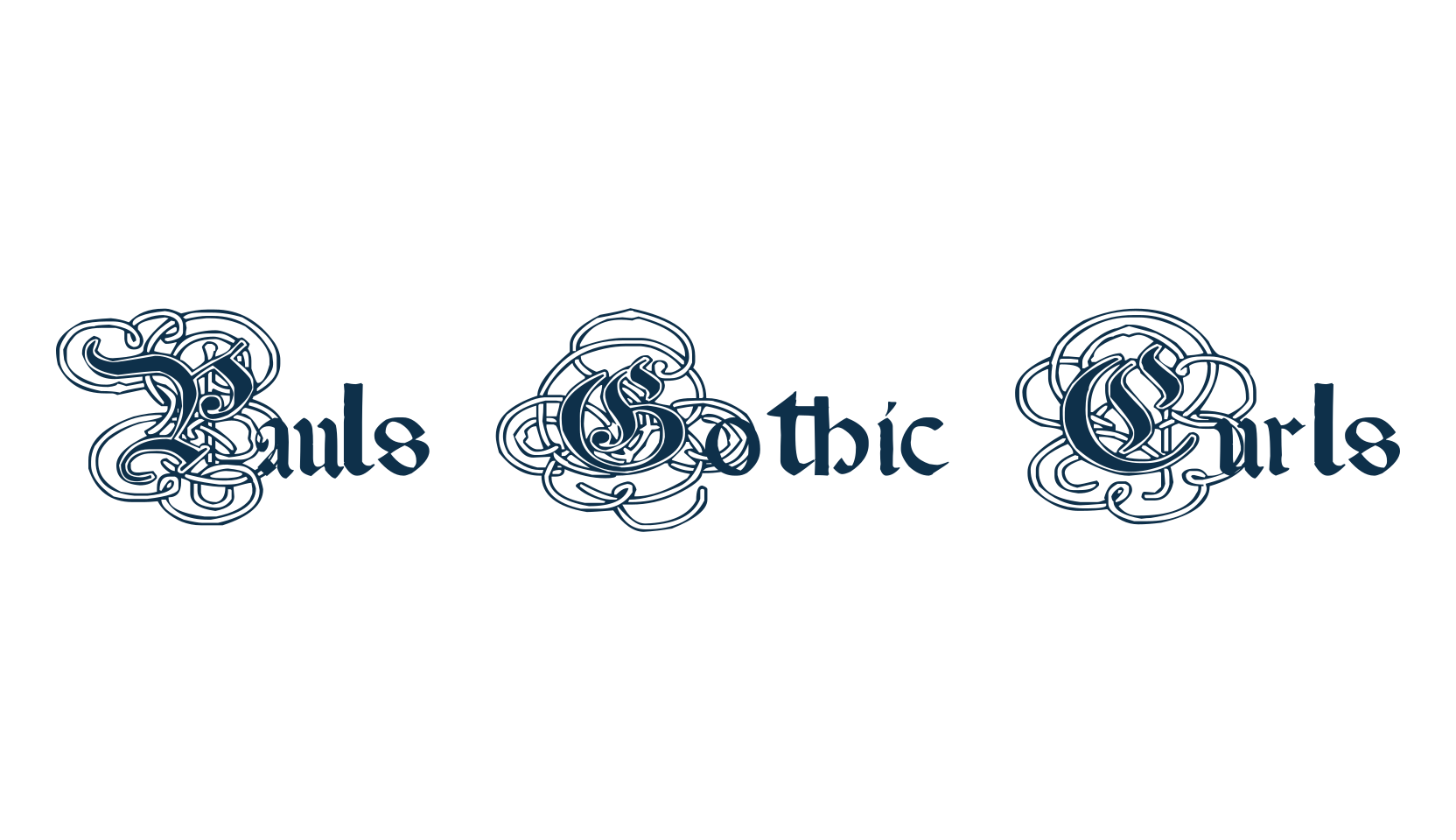 Pauls Gothic Curls, initials font preview
