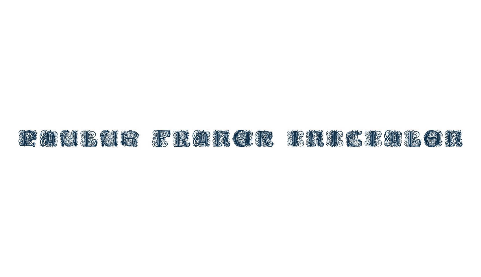 Paulus Franck Initialen, initials font preview