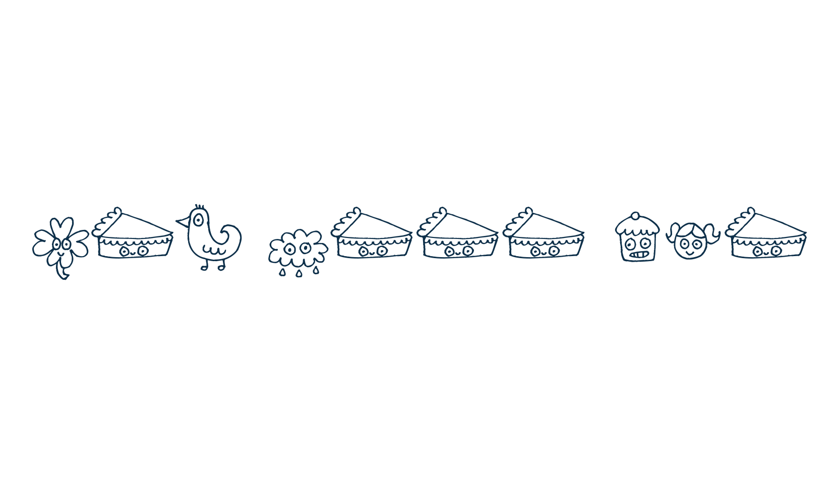 Pea Jelene's Doodles, fancy decorative font preview