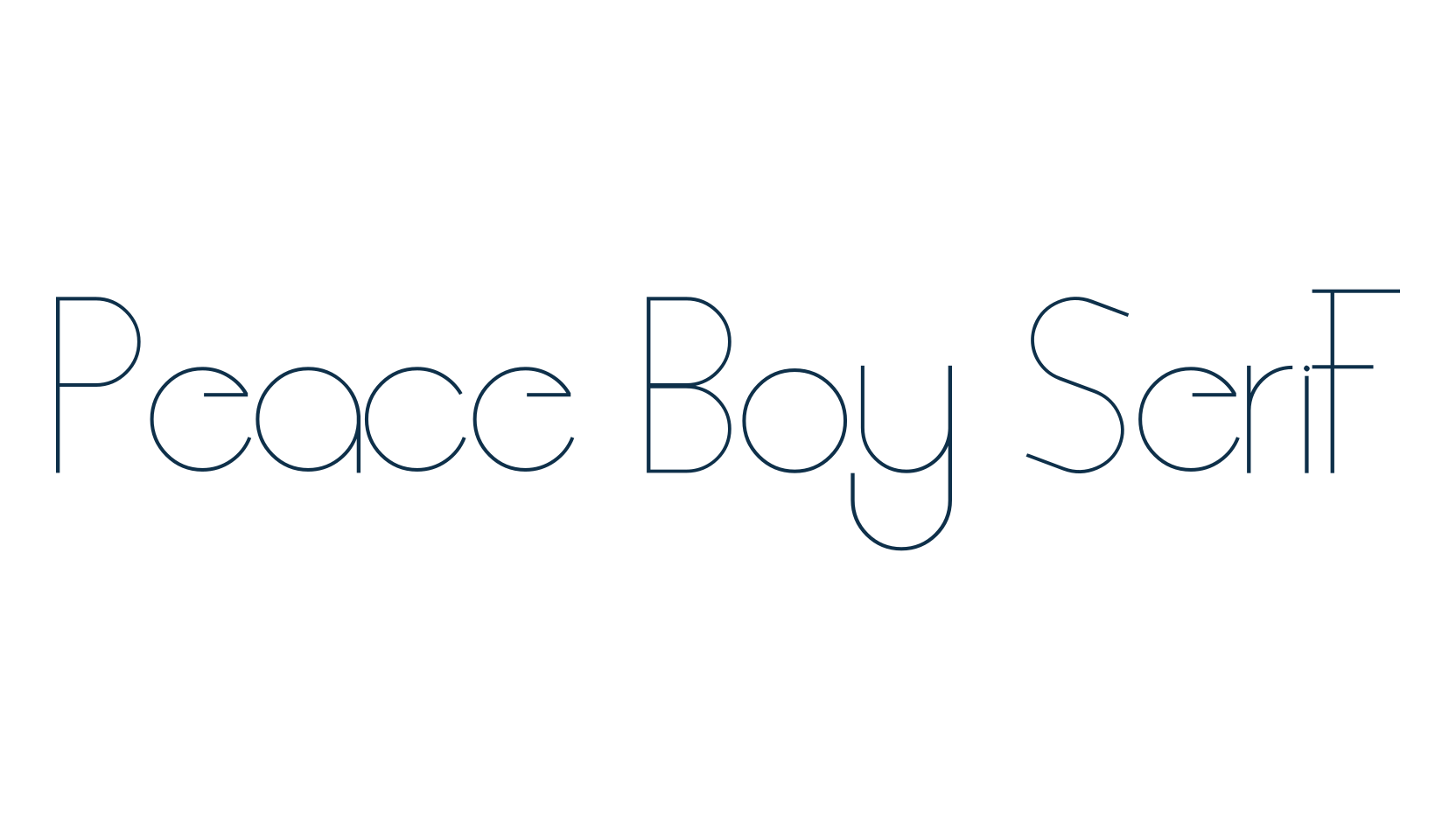 Peace Boy Serif, sans serif font preview
