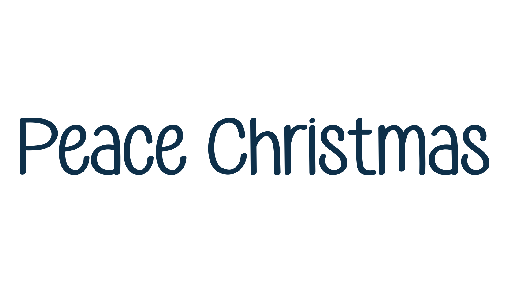 Peace Christmas, fancy decorative font preview