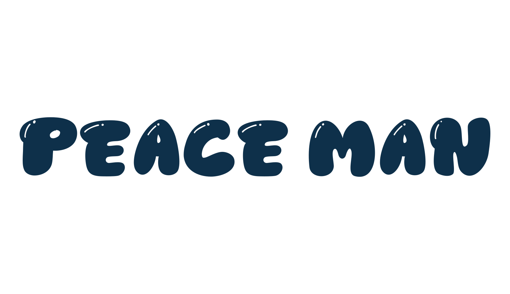 Peace Man, cartoon font preview