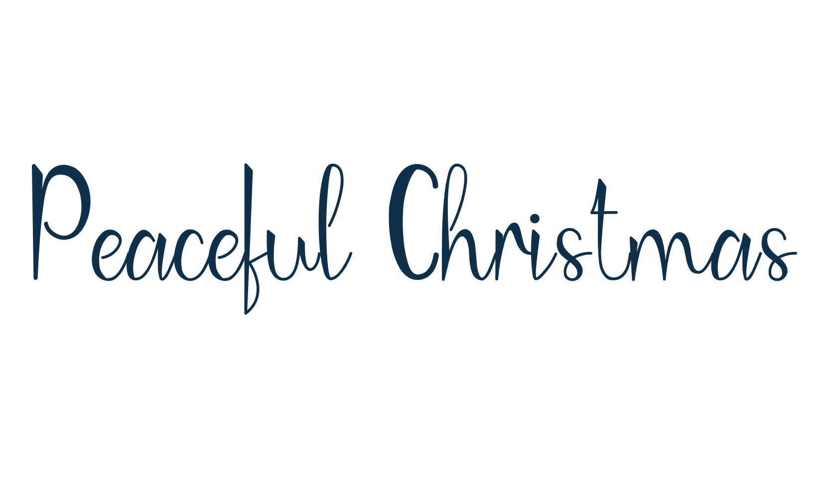 Peaceful Christmas, fancy decorative font preview