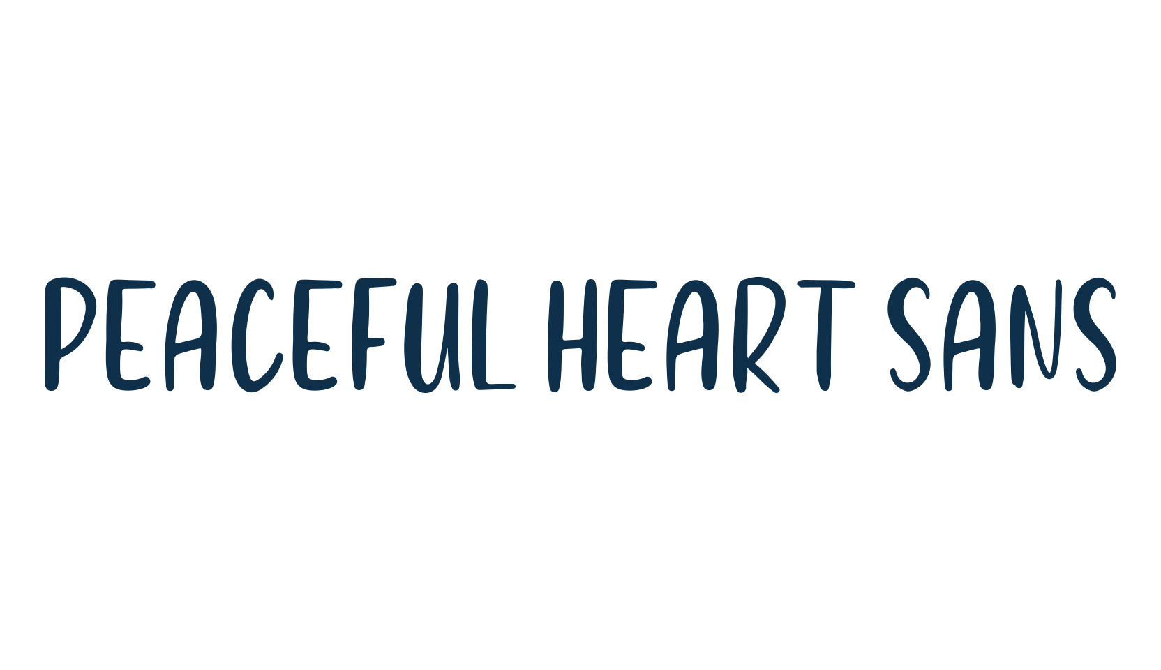 Peaceful Heart Sans, fancy various decorative script calligraphy font preview