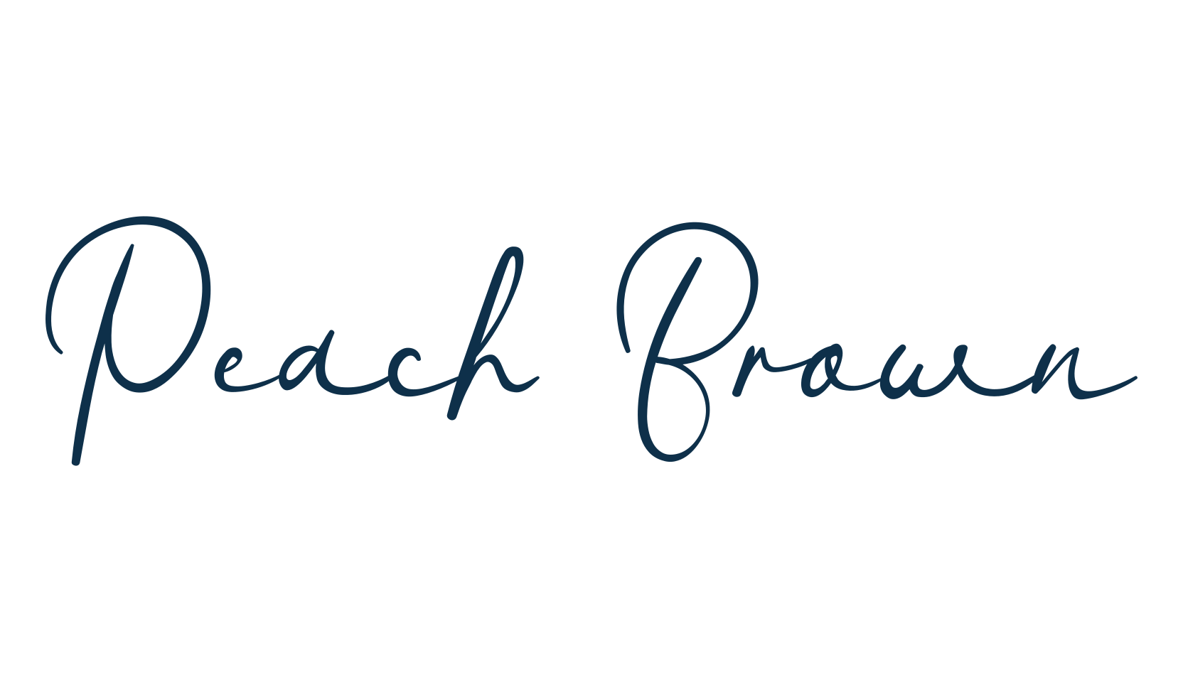 Peach Brown, script handwritten fancy decorative calligraphy font preview